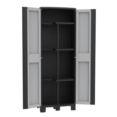 Armadio Resina Spaceo Xl.Armadio Spaceo Cool L 65 X P 39 X H 180 Cm Grigio E Nero Prezzo Online Leroy Merlin